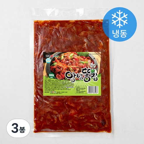 맛잽이식품 양념똥집 (냉동), 600g, 3봉