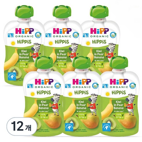 힙 바나나 페어 망고 이유식, 바나나 + 페어 망고 혼합맛, 18개, 100g