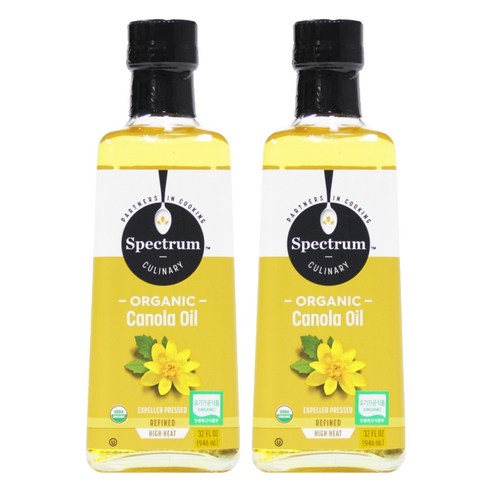 스펙트럼 오가닉 카놀라 오일, 946ml, 2개