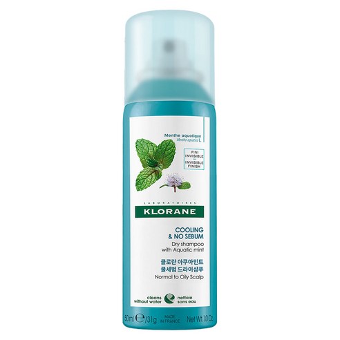 클로란 아쿠아민트 쿨세범 기내용 여행용 드라이 샴푸, 50ml, 1개