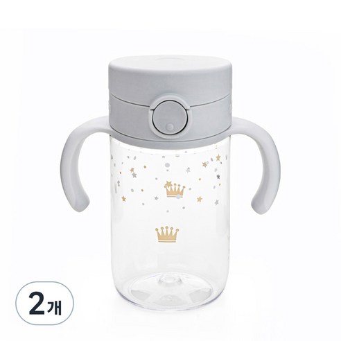 릿첼 아스타 유아용 드링킹컵 320ml, 2개, 라이트그레이