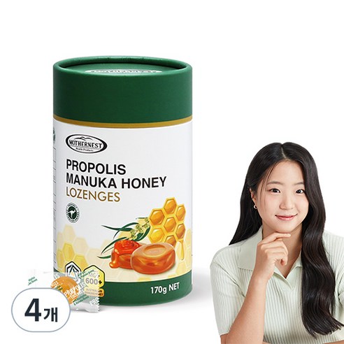 마더네스트 프로폴리스 마누카 허니 로젠지스 캔디, 170g, 4개