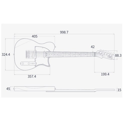헥스 입문용 텔레캐스터와 함께 음악 여정을 시작하세요.