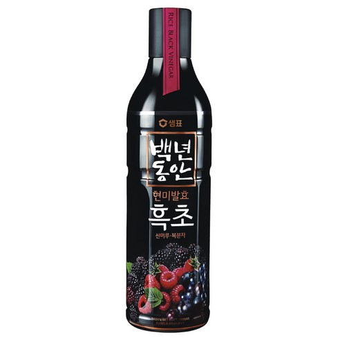 샘표 백년동안 산머루 복분자 현미발효 흑초, 900ml, 2개