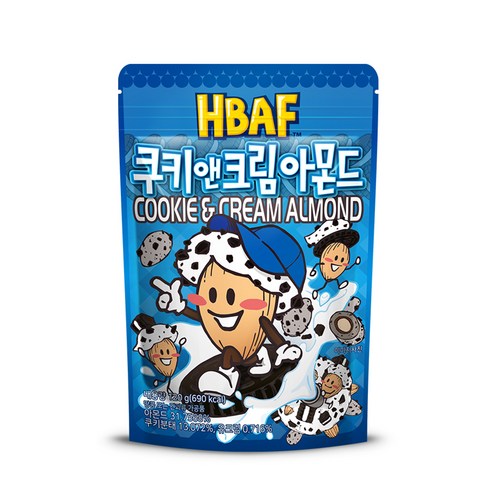 바프 쿠키 앤 크림 아몬드, 120g, 1개