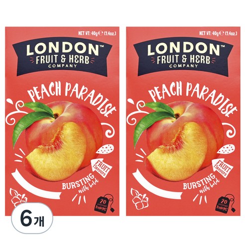 런던프룻 피치 파라다이스, 2g, 20개입, 6개