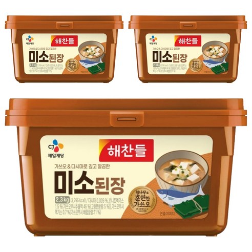 해찬들 미소된장, 2.3kg, 3개