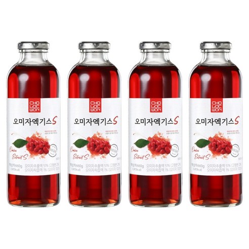초록원 오미자엑기스S, 660g, 4개