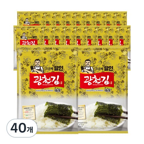 광천김 3대째 달인 재래 전장김, 20g, 40개