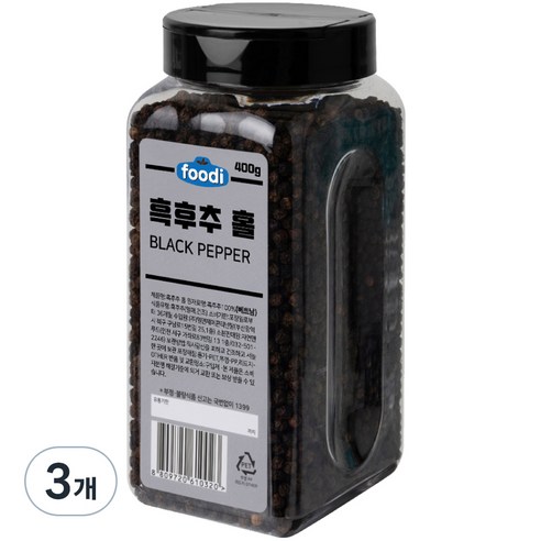 ADDCOOK 흑후추, 400g, 3개
