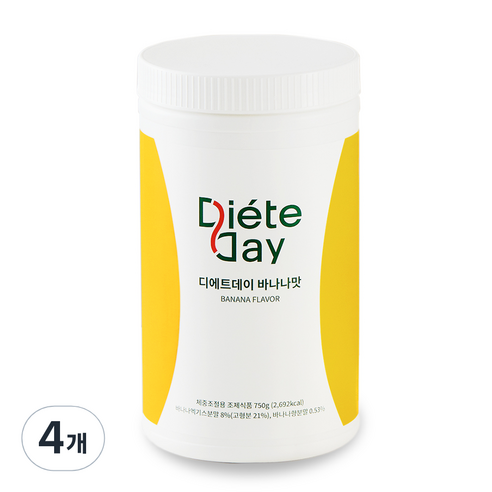 디에트데이 다이어트 단백질 쉐이크 바나나맛 750g, 4개