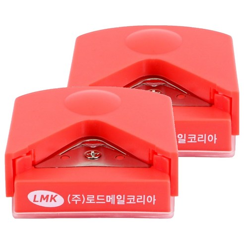 로드메일코리아 코너라운더 문서 코팅지 코너커터기, 7001 핑크, 2개