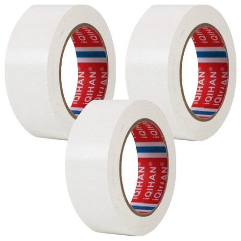 다다 고점도 강력 면 테이프 40mm x 50m, 흰색, 3개