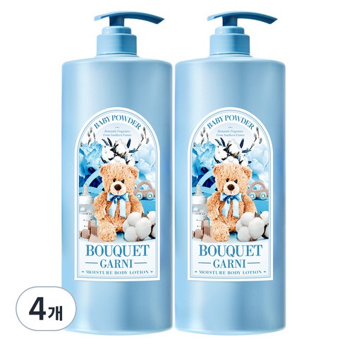 부케가르니 모이스처 바디로션 베이비파우더향, 1500ml, 4개