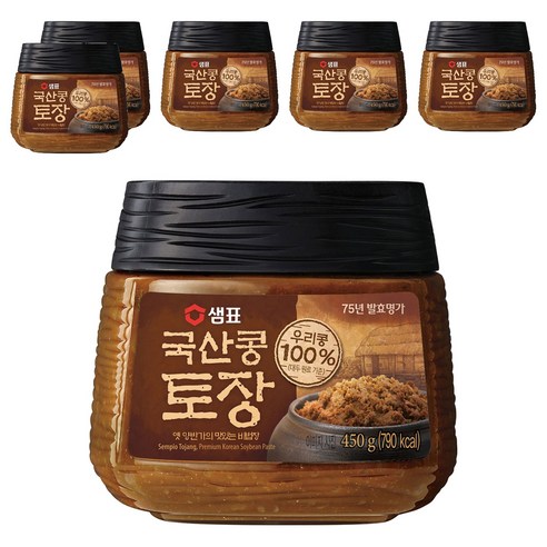 샘표 국산콩 토장, 450g, 6개