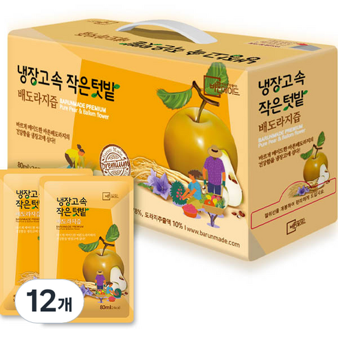 냉장고 속 작은 텃밭 배도라지즙, 2.4L, 12개