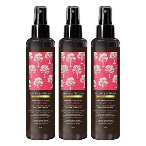 페디슨 보떼 아르간 퍼퓸 헤어 실크미스트 로맨틱 에센스, 140ml, 3개