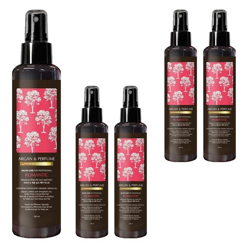 페디슨 보떼 아르간 퍼퓸 헤어 실크미스트 로맨틱 에센스, 140ml, 5개