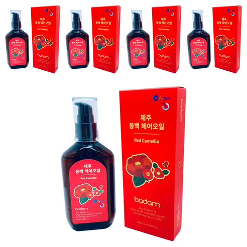 자주 동백 헤어오일, 5개, 100ml