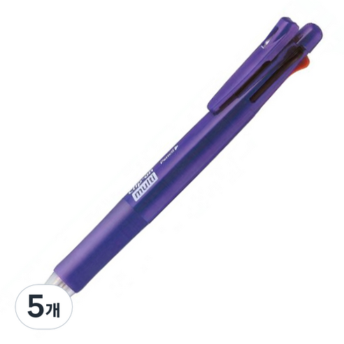 제브라 클립온멀티 다색펜 B4SA1, 엘리건트바이올렛, 5개