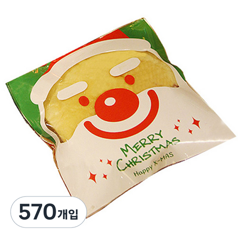 이홈베이킹 opp 접착봉투 130 x 130 mm, 산타, 570개입