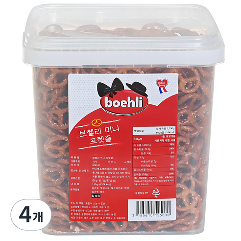 보헬리 미니 프레첼, 1.2kg, 4개
