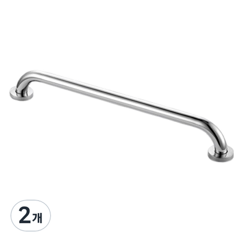 노인 욕실 안전바 40cm, 2개, 실버