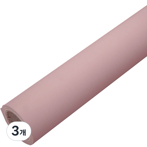 솔로몬샵 무광 양면 종이롤 포장지 50g, 인디언핑크, 3개