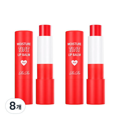 리르 모이스쳐 틴트 립밤 3.5g, 레드, 8개