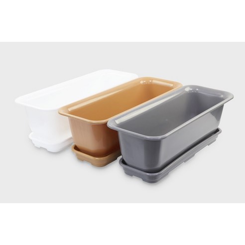 식물을 아름답게 전시하는 세련되고 기능적인 화분월드 라운드 직사각형 뷰티 화분 받침 세트