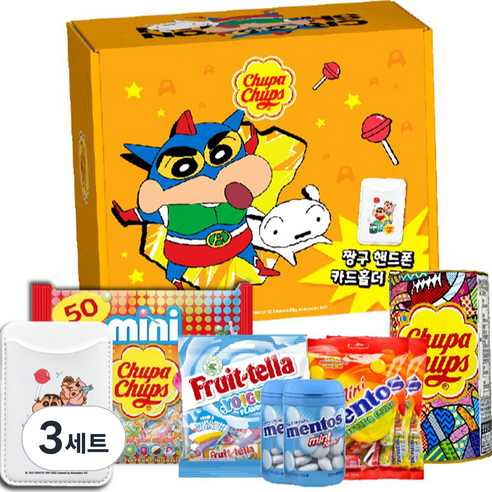 츄파춥스 짱구 캔디 세트 1010g, 3세트