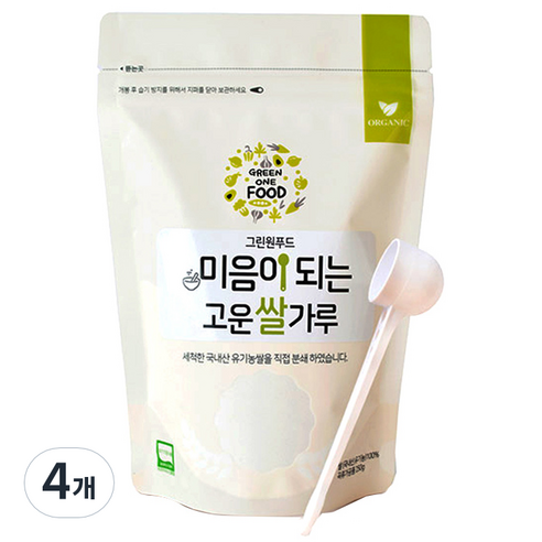그린원푸드 미음이되는 고운쌀가루, 250g, 4개