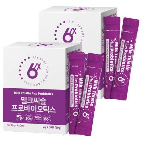 식스스텝 반려동물 영양제, 간+장건강, 2개
