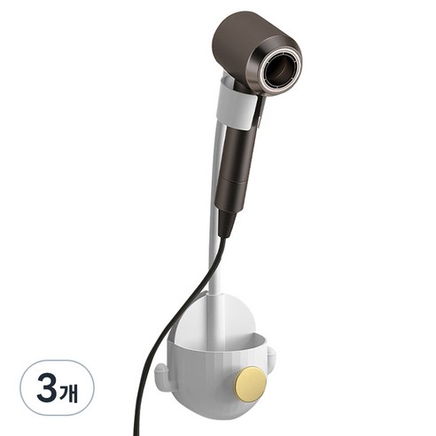 마메 핸드프리 자바라 드라이기 거치대, 화이트, 3개