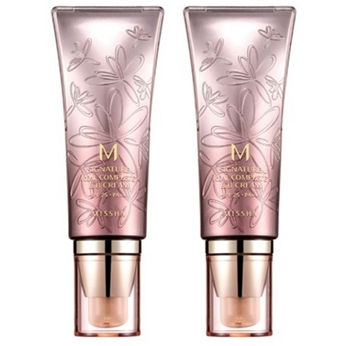 미샤 시그너처 리얼 컴플릿 비비크림 SPF25 PA++ 45g, 21호 화사한 핑크 베이지, 2개