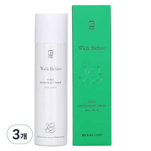 쿨풋 발냄새 풋스프레이, 1개입, 3개, 180ml