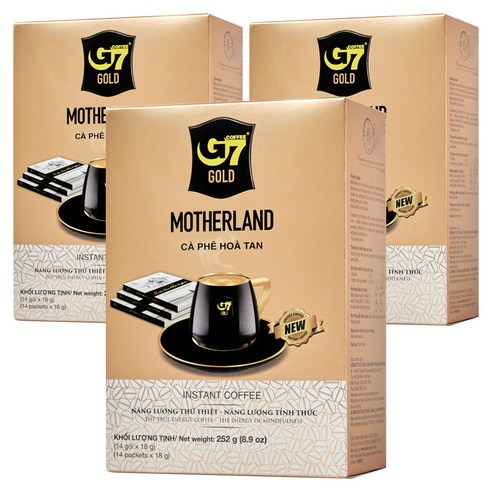 G7 골드 마더랜드 커피믹스, 18g, 14개입, 3개