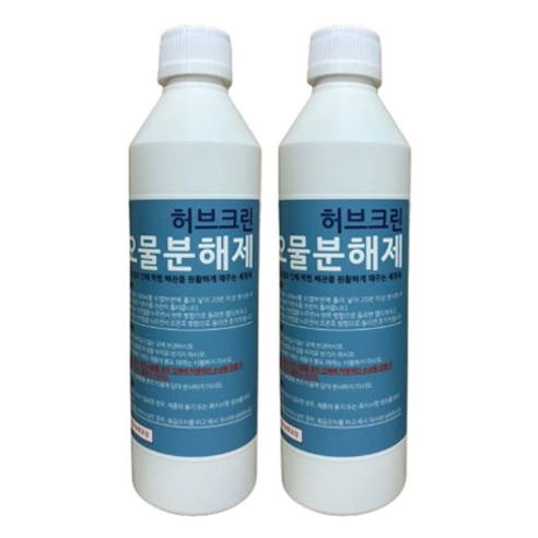 허브크린 오물분해제 파랑, 500ml, 2개