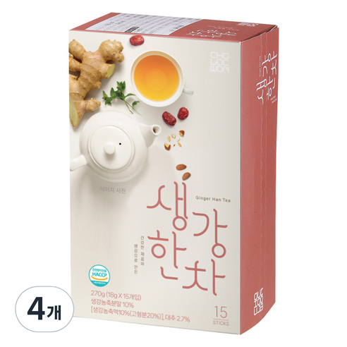 초록원 생강한차, 18g, 4개, 15개입