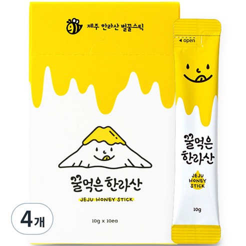 꿀먹은 한라산 사양벌꿀 스틱 10p, 100g, 4개