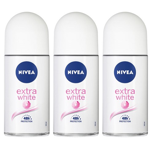 니베아 롤온 엑스트라 화이트 데오드란트, 50ml, 3개