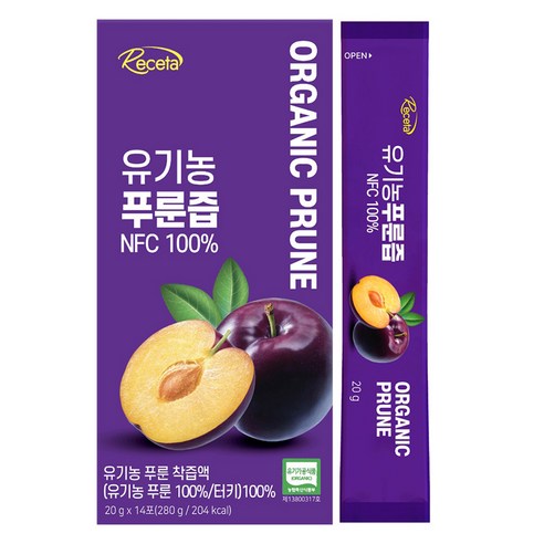 에이치엘비 레세타 유기농 푸룬즙, 1개, 280g