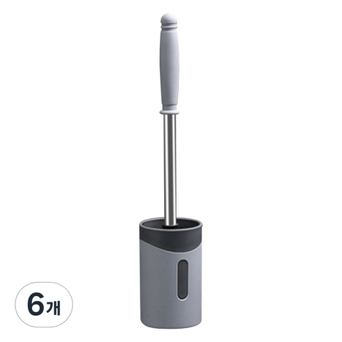 벽부착 욕실 변기 청소솔, 그레이, 6개