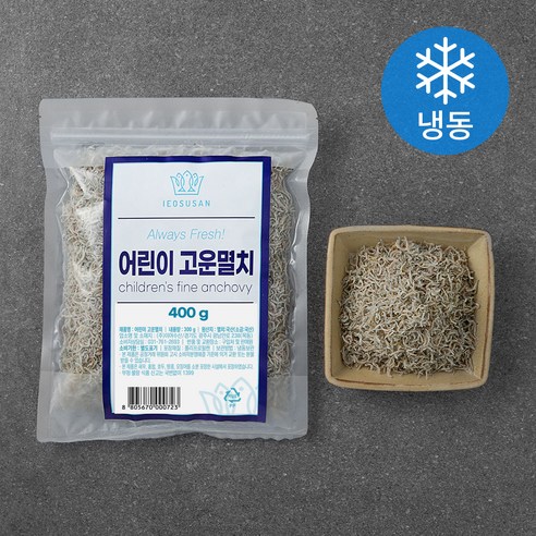 이어수산 어린이 고운멸치 (냉동), 400g, 1봉