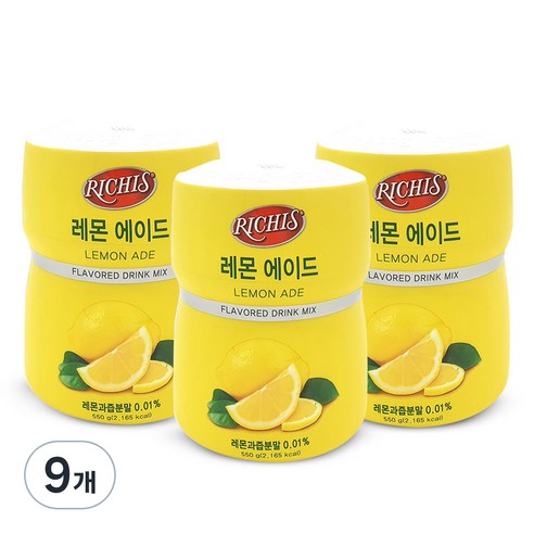 리치스 레몬 에이드 분말, 550g, 1개입, 9개