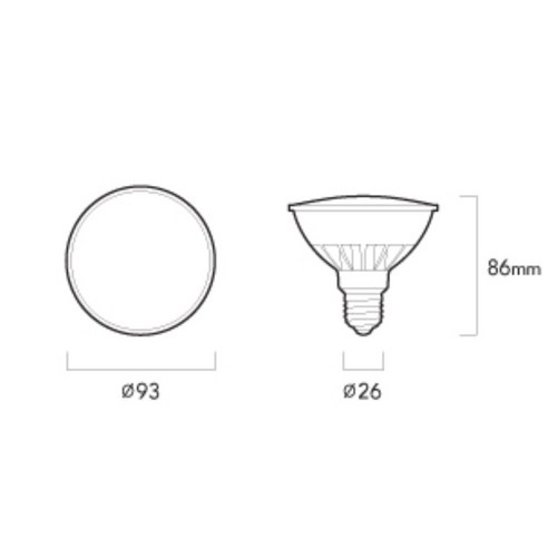 씨티오 LED 전구 PAR30 확산형 15W, 주광색, 10개