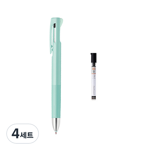 제브라 블렌 2+S 샤프 0.5mm + B샤프심, 블루그린(샤프바디), 4세트