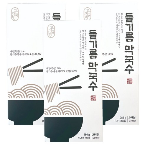 고메공방 들기름 막국수, 286g, 3개