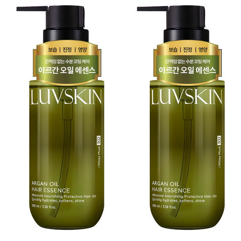 루브스킨 아르간오일 헤어에센스 화이트머스크향, 100ml, 2개