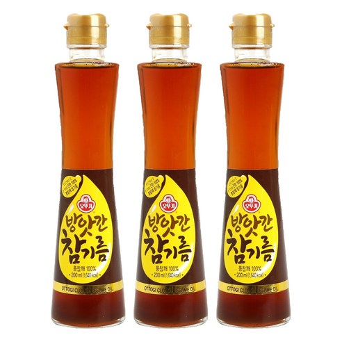 오뚜기 방앗간 참기름, 200ml, 3개
